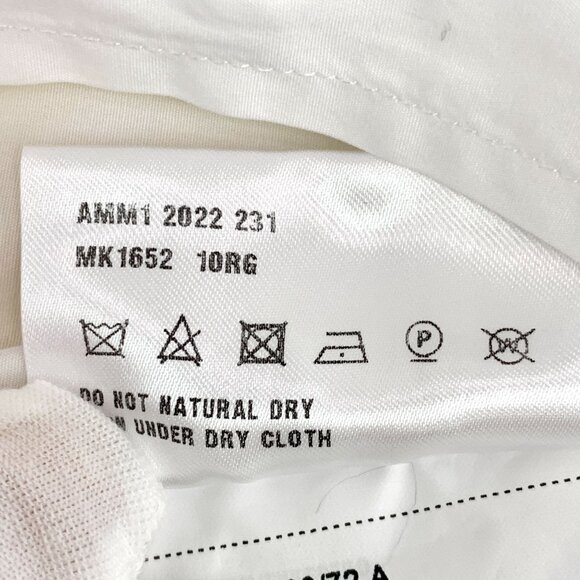 Miu Miu White Cropped Cotton Long Sleeve Shirt Logo Embroidery Single Breasted S - Picture 7 of 9